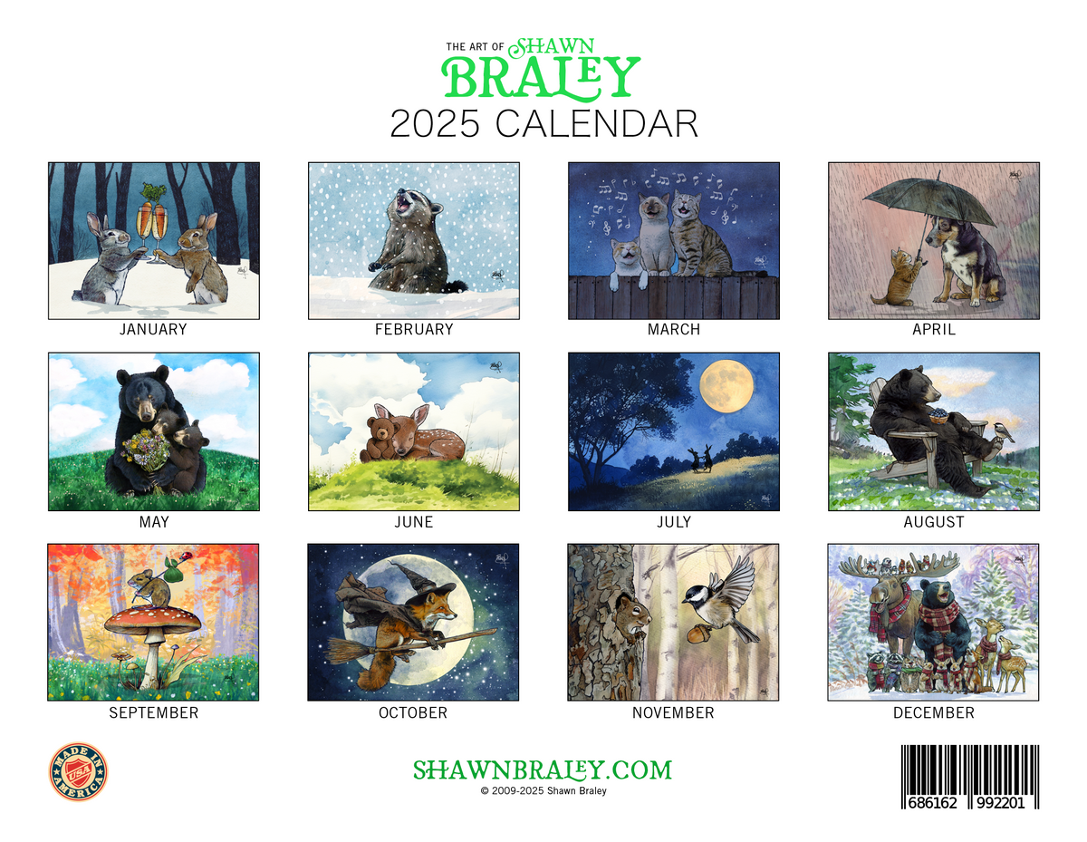 2025 Wall Calendar – Shawn Braley Illustration 2025-wall-calendar-shawn-braley-illustration