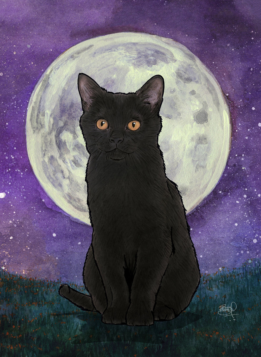 Full Moon Meow #168 – Shawn Braley Illustration