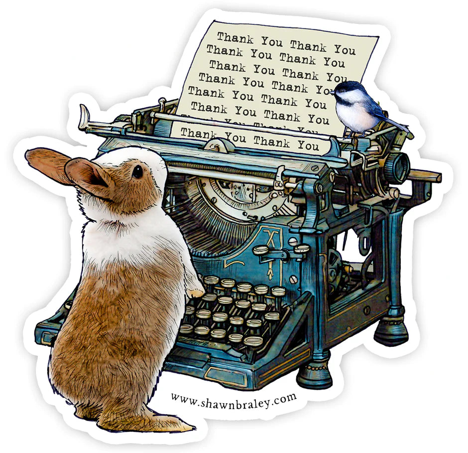 A Type of Thank You vinyl sticker – Shawn Braley Illustration